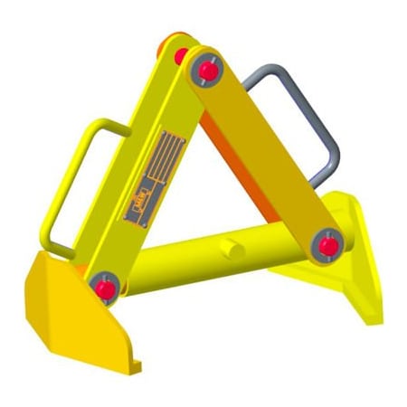 Machining & Welding By Olsen M&W Barrel Bucket Lifter, Yellow - 1000 Lb. Capacity 16656